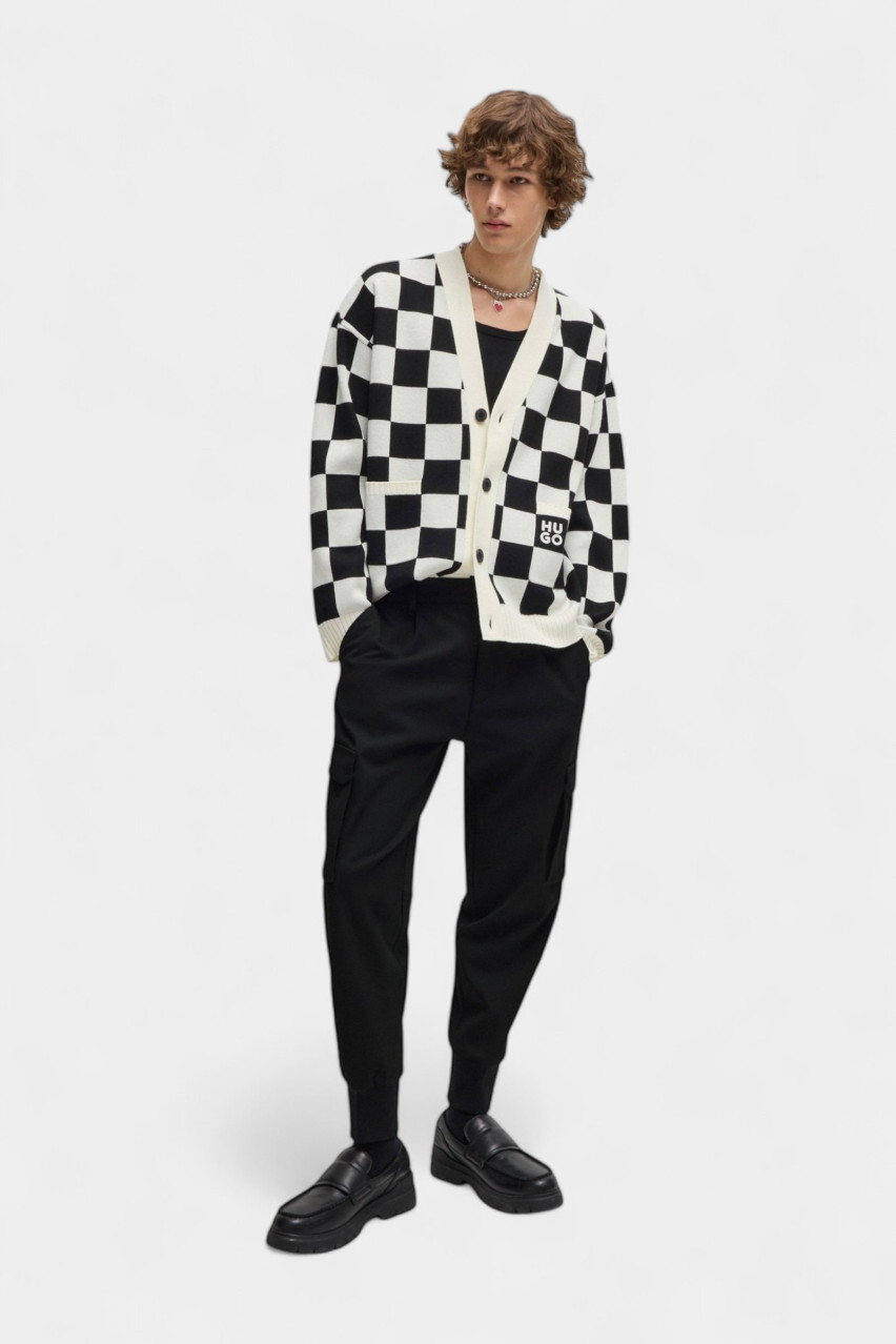 Чорні карго Glavin241 Slim Fit зі стрейч-габардину 50505856 001 HUGO