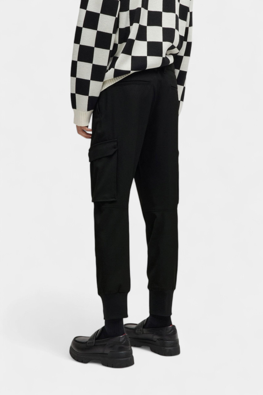 Чорні карго Glavin241 Slim Fit зі стрейч-габардину 50505856 001 HUGO