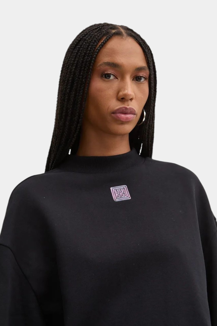 Чорна бавовняна сукня Norrigan 50522762 001 HUGO