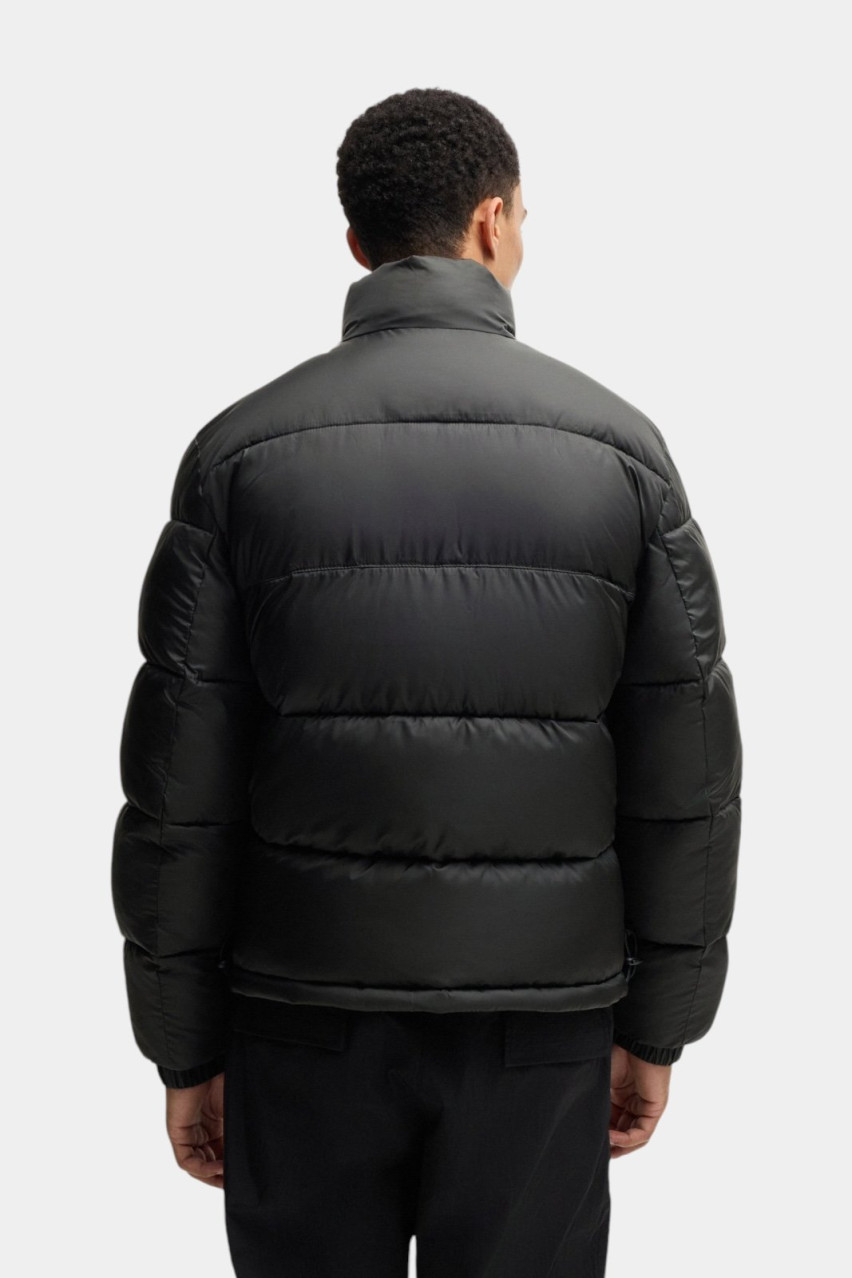 Черный водонепроницаемый пуховик Balto2411 с брендированной нашивкой 50505904 001 HUGO