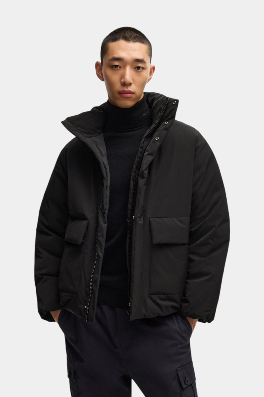 Черный водонепроницаемый пуховик Brandly2441 50530289 001 HUGO
