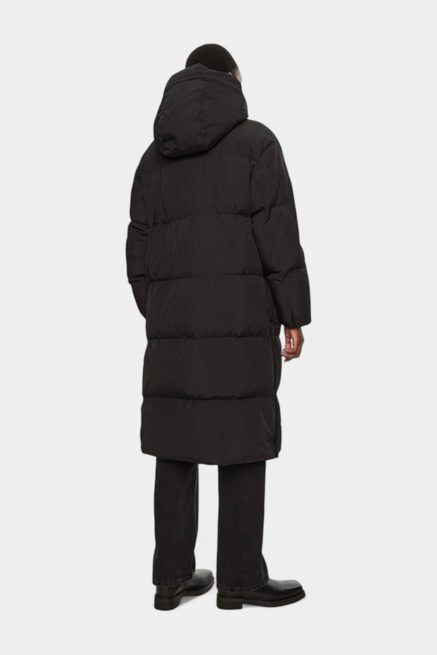 Чорний подовжений пуховик Fini-2 50522318 001 HUGO