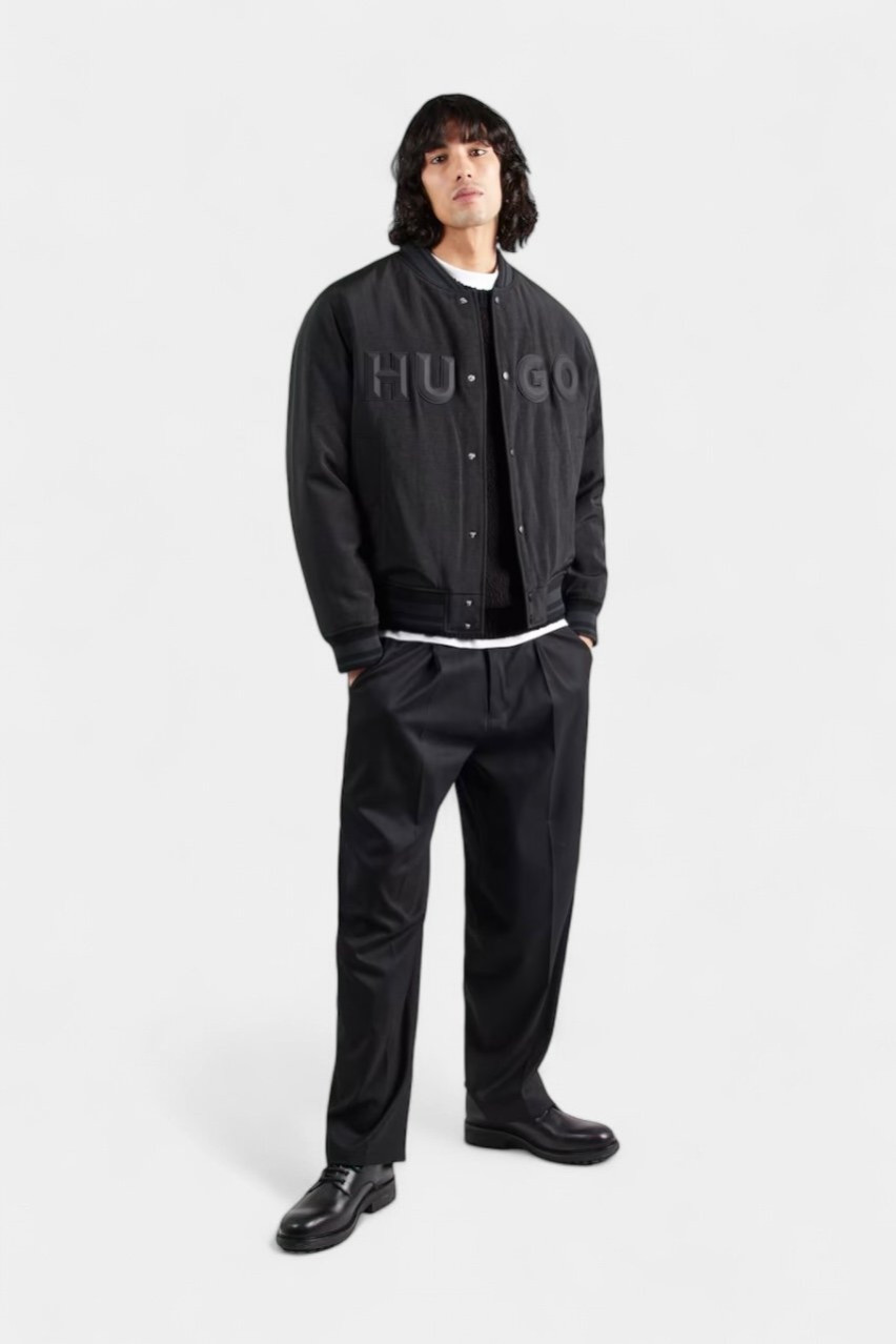 Черный бомбер Bozo2511 с водоотталкивающим покрытием 50530782 001 HUGO