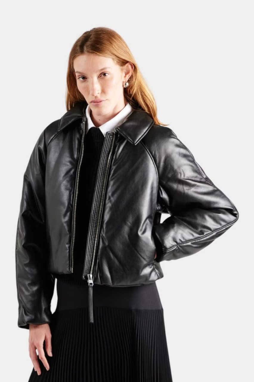 Черная укороченная куртка Furora-1 50529009 001 HUGO