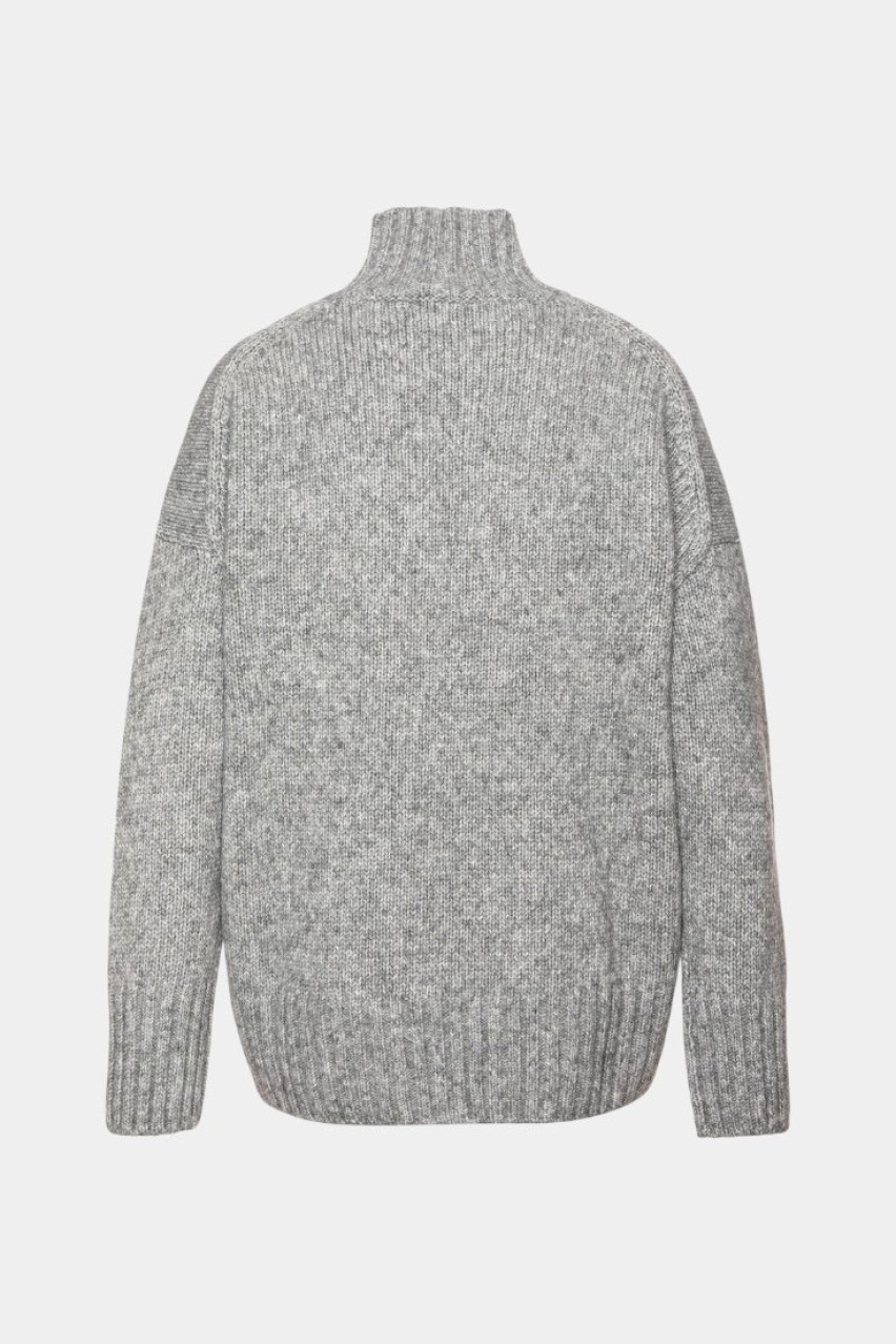 Серый свитер Scuple с акцентным карманом 50518340 033 HUGO