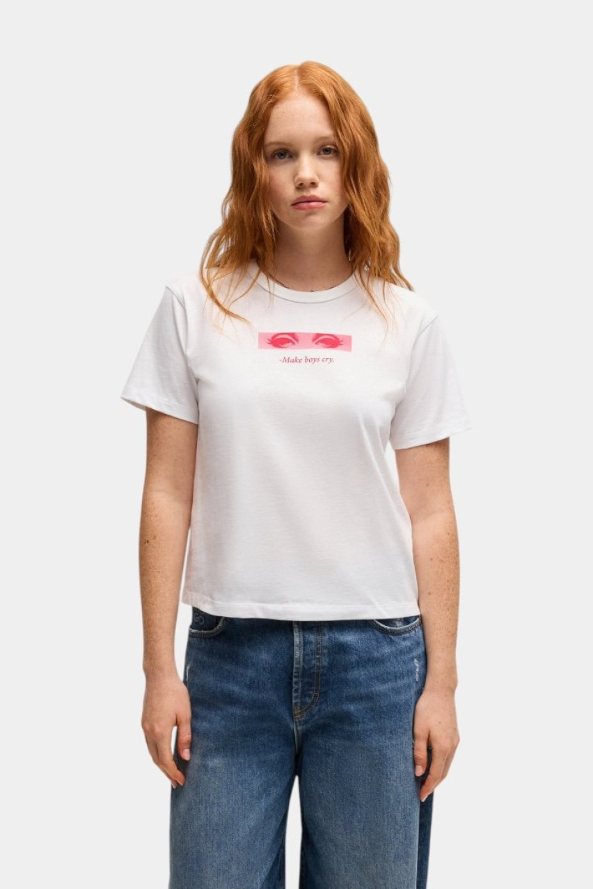 Белая футболка Destrel_1 с графическим принтом 50534246 100 HUGO