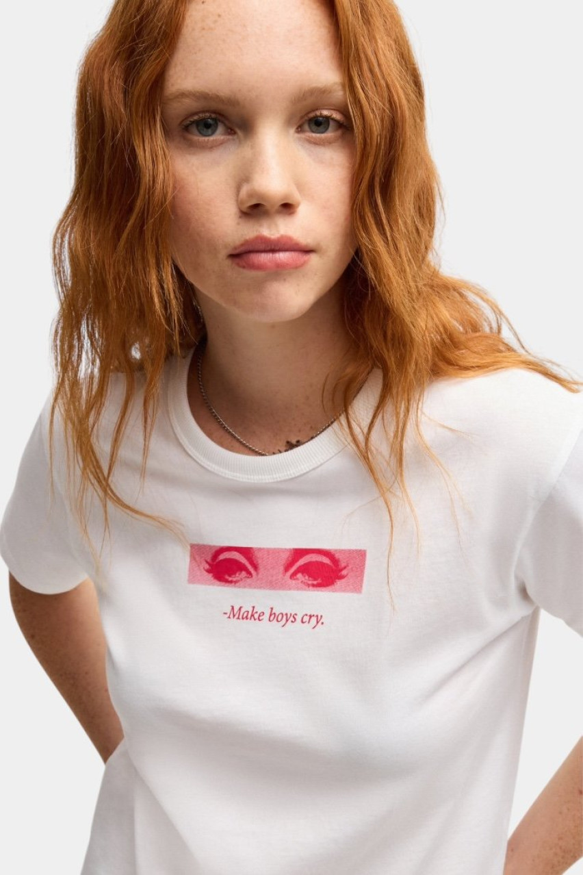 Белая футболка Destrel_1 с графическим принтом 50534246 100 HUGO