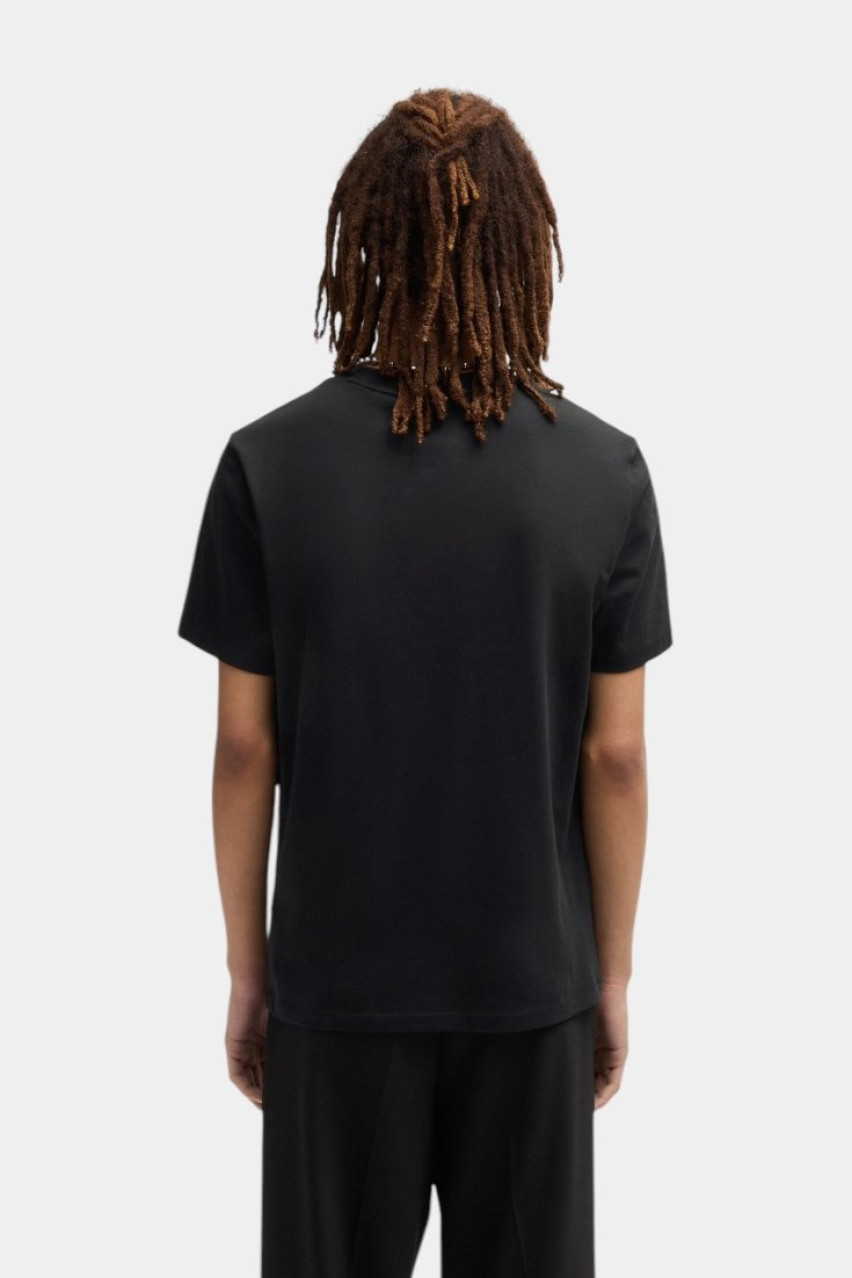 Чорна оверсайз футболка Deyladec з анімалістичним принтом 50530607 002 HUGO