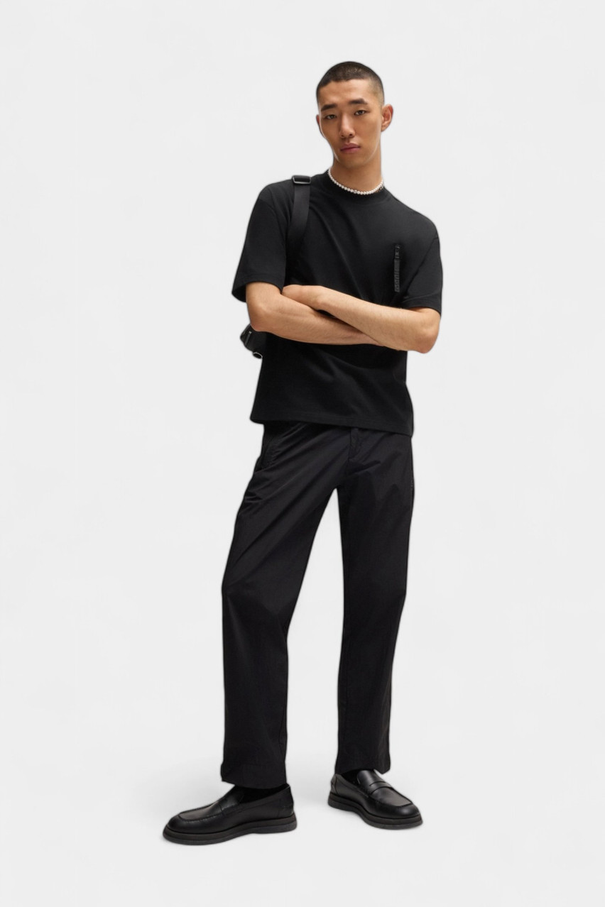 Чорна футболка Dibtechti з декоративною кишенею на блискавці 50521791 001 HUGO