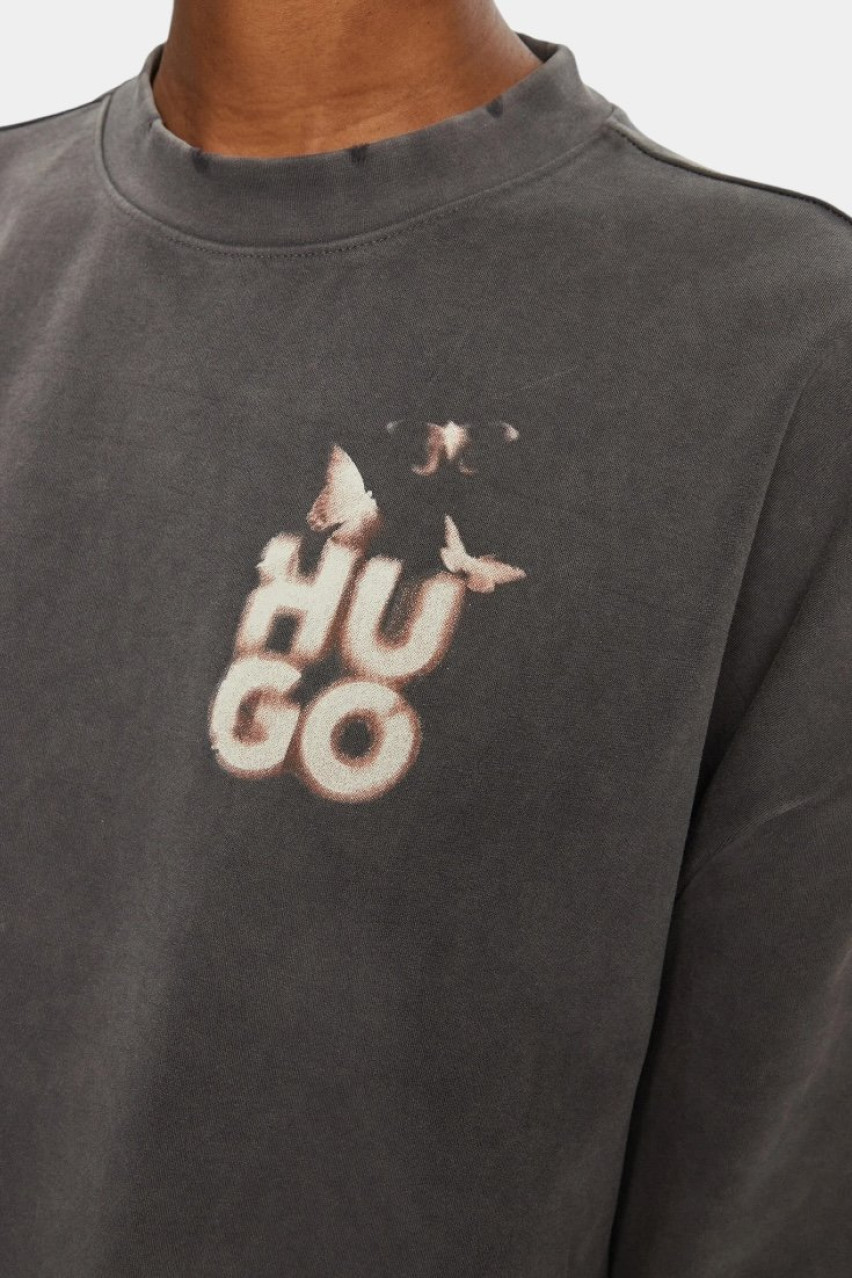 Сіра сукня-футболка Nophie 50530456 002 HUGO