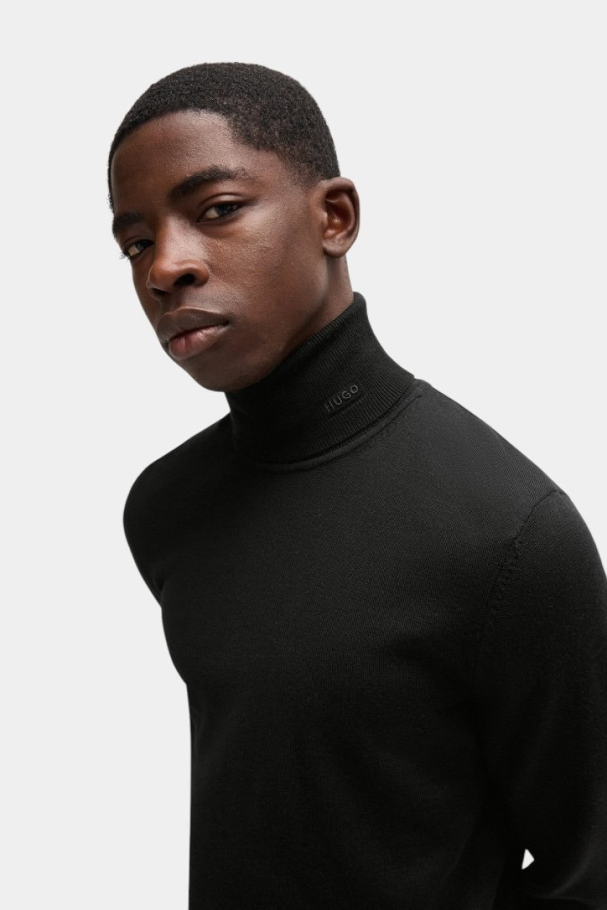 Черный шерстяной гольф San Thomas-M 50474174 001 HUGO