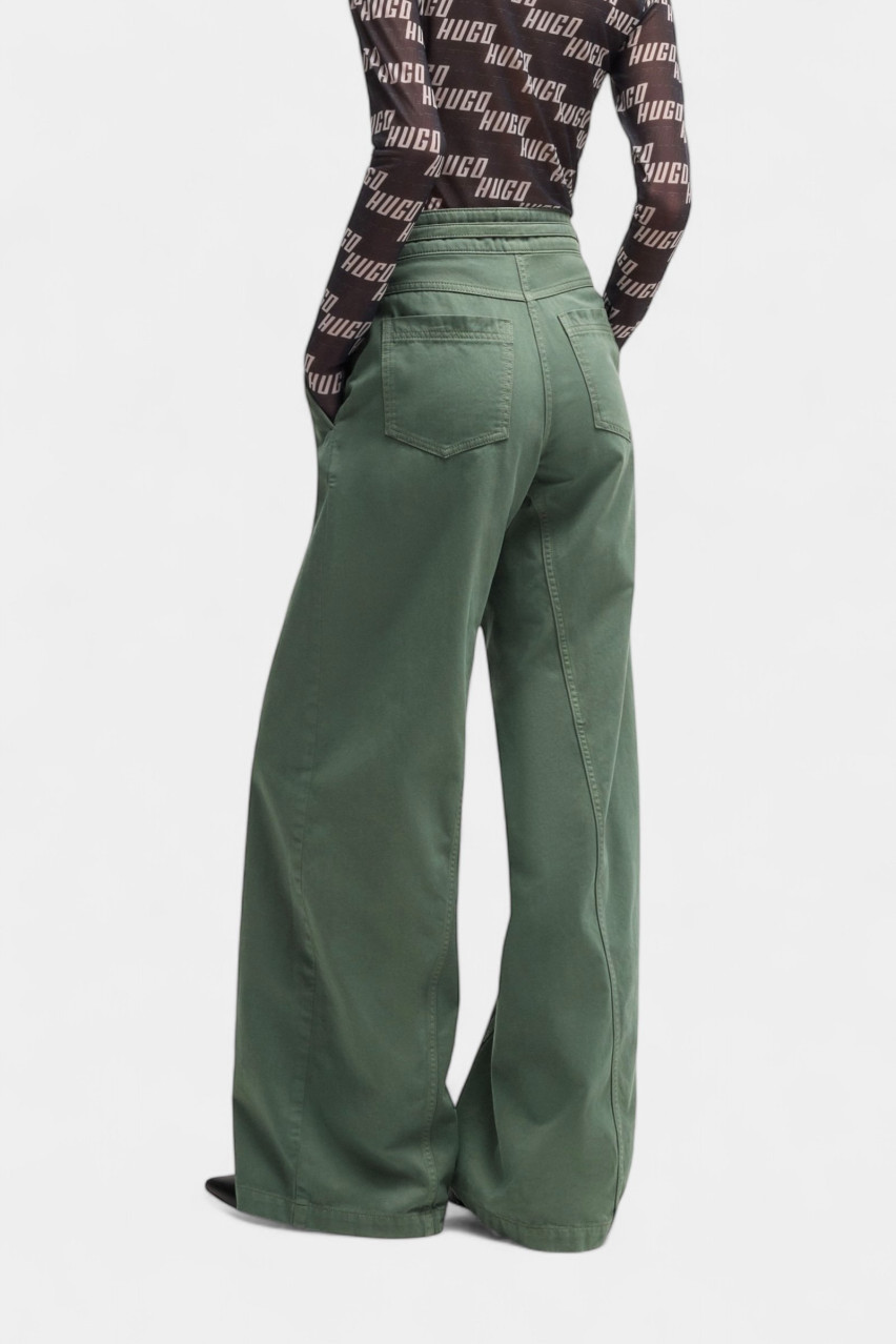 Зеленые брюки Hansana-1-D с поясом 50529965 343 HUGO