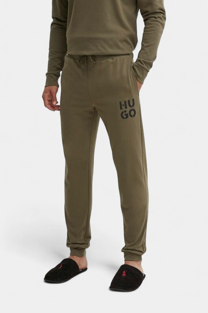 Хакі піжамні штани SprayLogo 50520450 345 HUGO