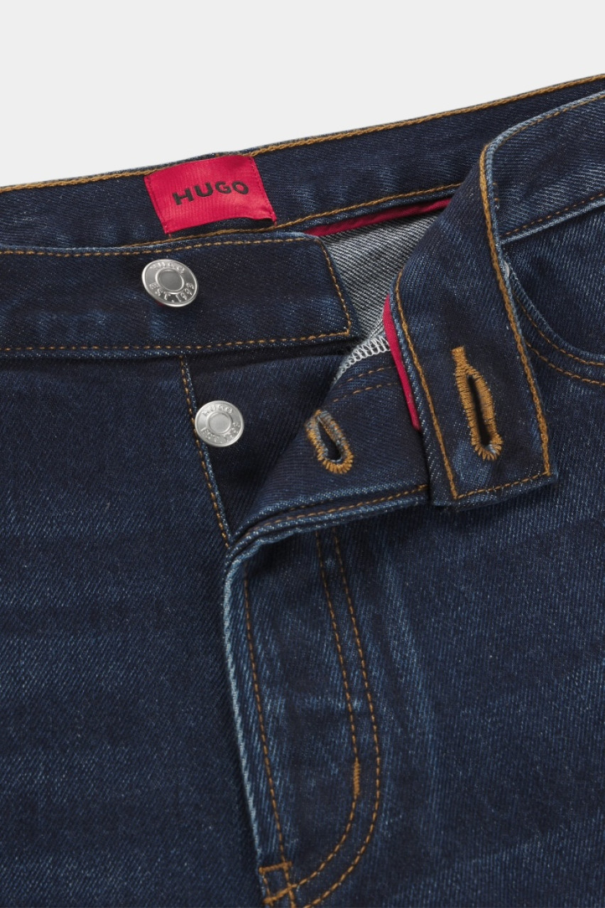 Темно-синие джинсы HUGO 634 приталенного кроя из эластичного денима 50530612 405 HUGO