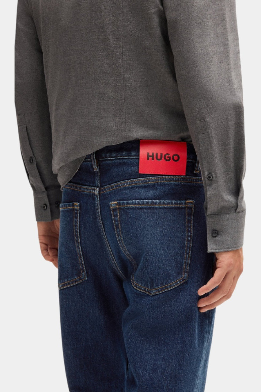 Темно-синие джинсы HUGO 634 приталенного кроя из эластичного денима 50530612 405 HUGO