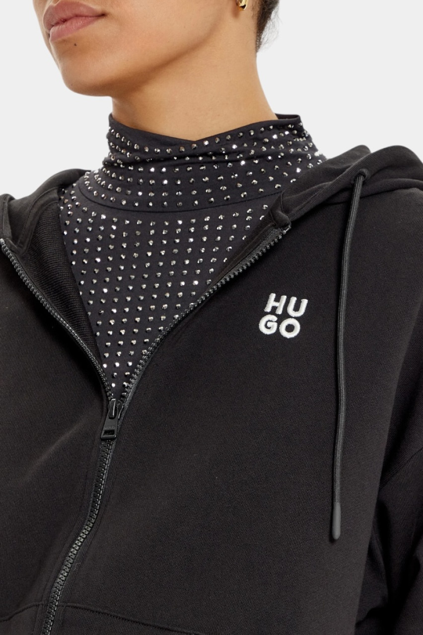 Черные худи Dalfine на молнии 50535240 001 HUGO