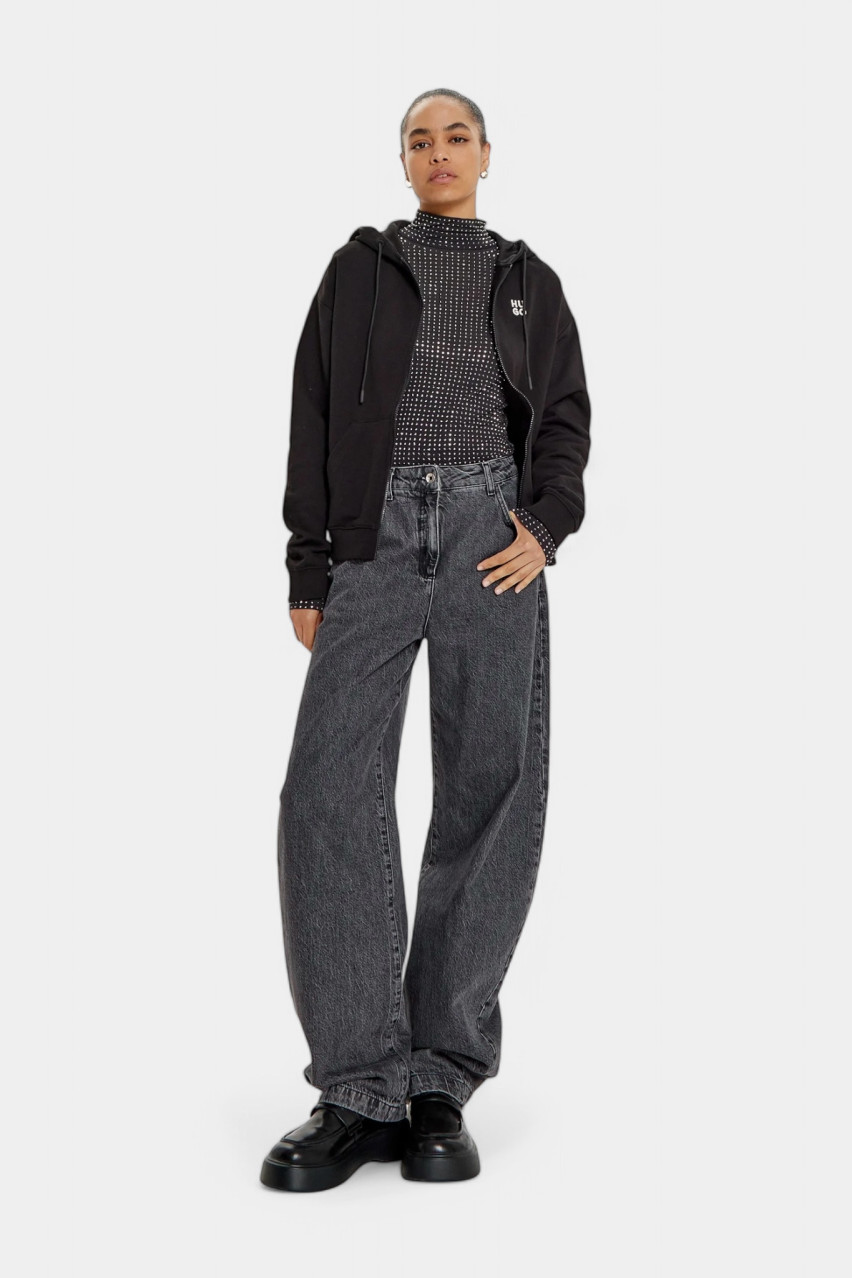 Черные худи Dalfine на молнии 50535240 001 HUGO