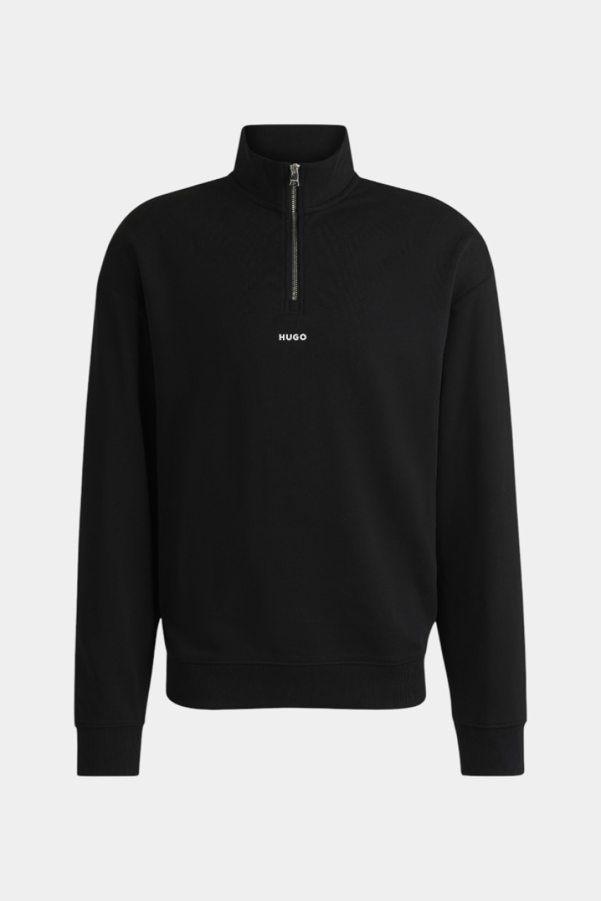 Чорний світшот Durty244 з коміром на блискавці 50525881 001 HUGO