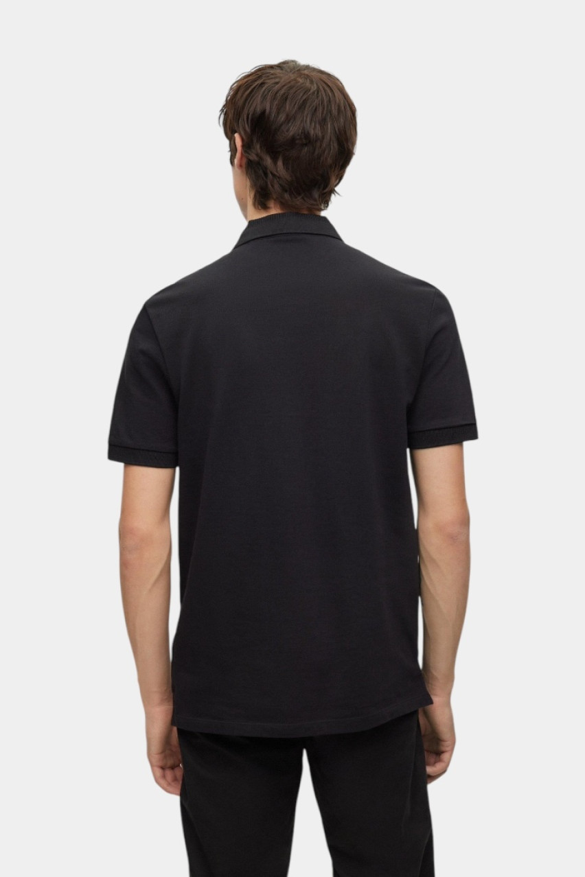 Черное хлопковое поло Dereso232 50490770 001 HUGO