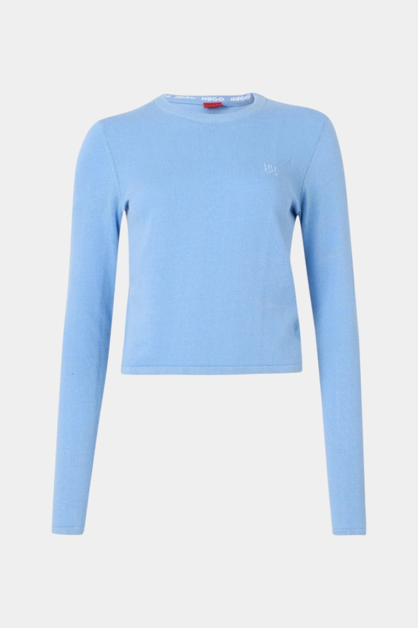 Блакитний вʼязаний светр Scallia 50514296 452 HUGO