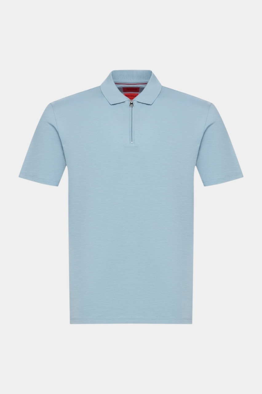 Блакитне поло Dekok233 на блискавці 50543368 483 HUGO