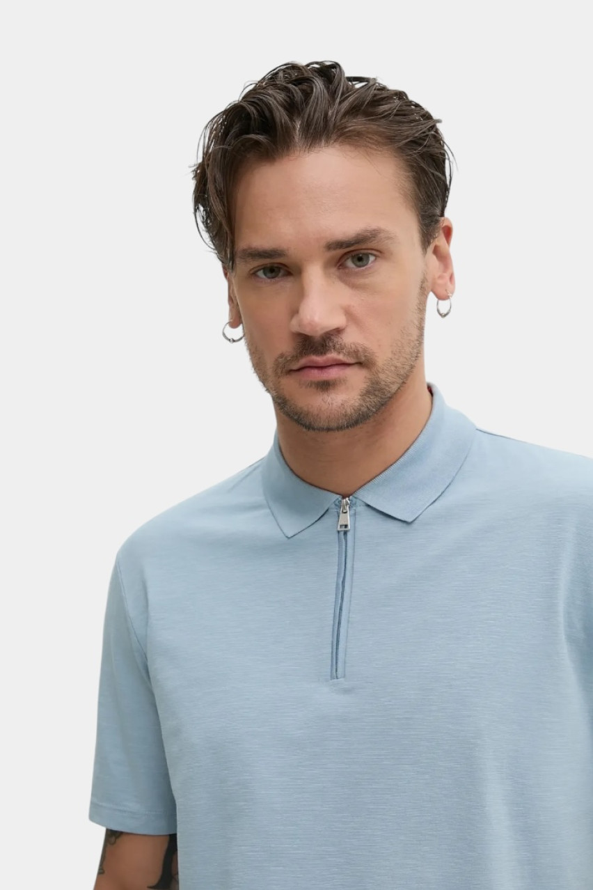 Блакитне поло Dekok233 на блискавці 50543368 483 HUGO