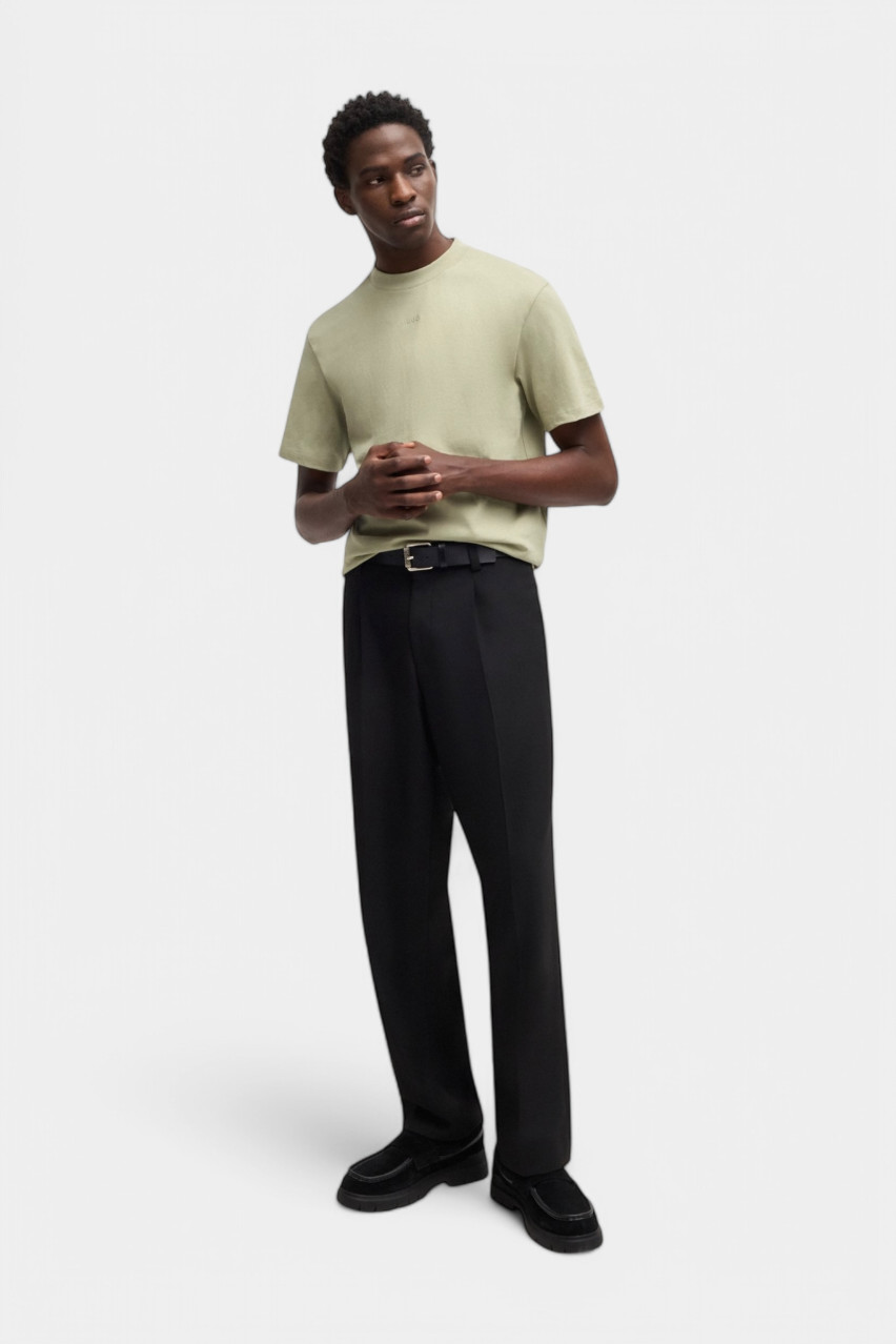 Світло-зелена бавовняна футболка Dapolino 50488330 391 HUGO