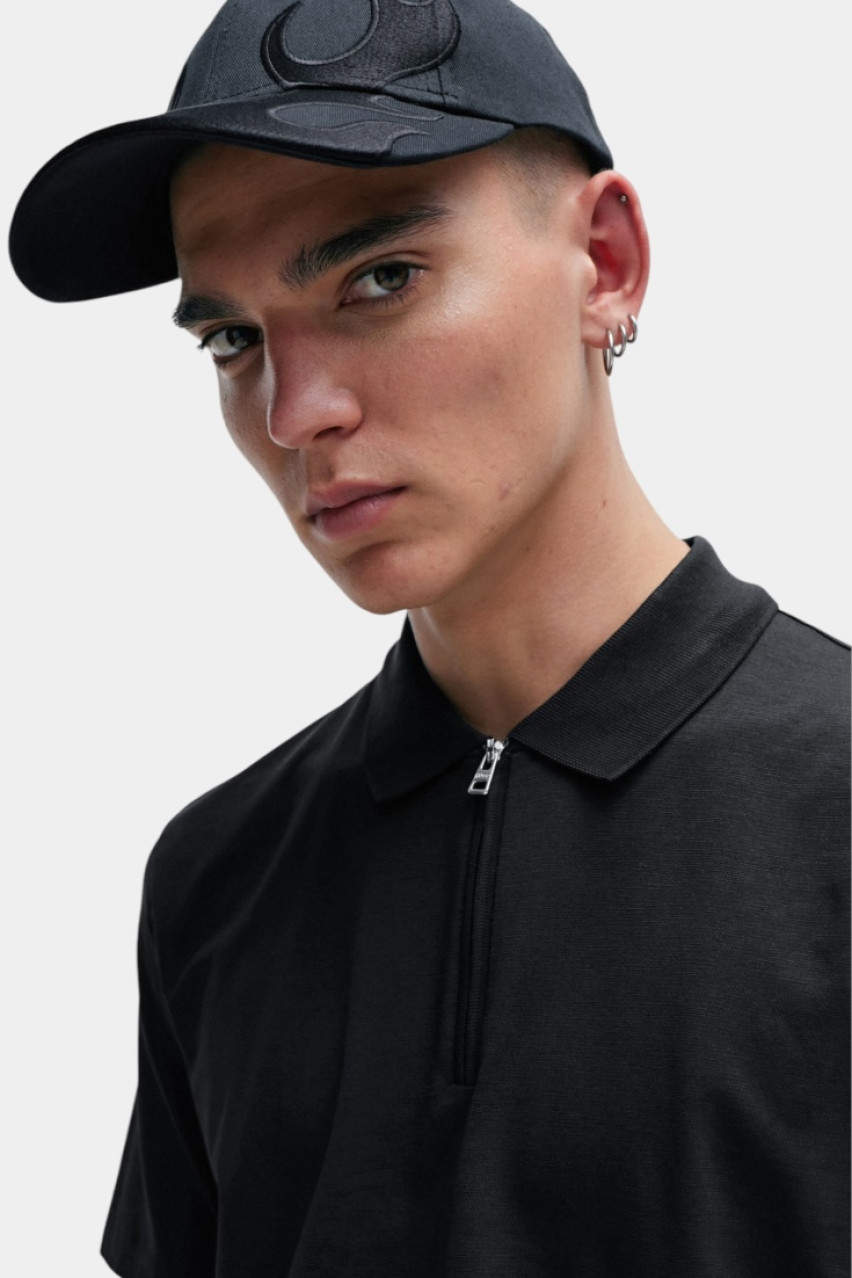 Чорне поло Dekok233 на блискавці 50496003 001 HUGO