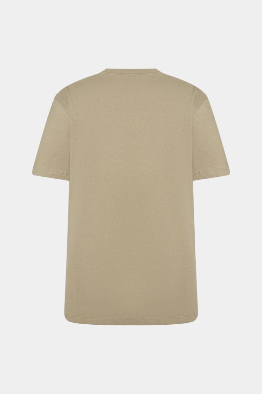 Бежева футболка Dalendi з вишитим логотипом 50534934 219 HUGO