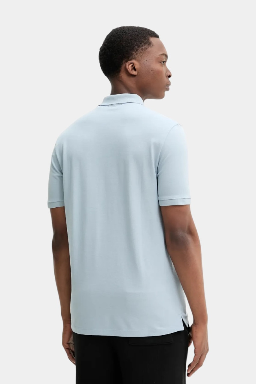 Блакитне бавовняне поло Donos222 50466182 483 HUGO