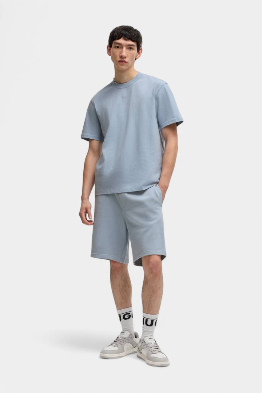 Блакитна бавовняна футболка Dapolino 50488330 483 HUGO