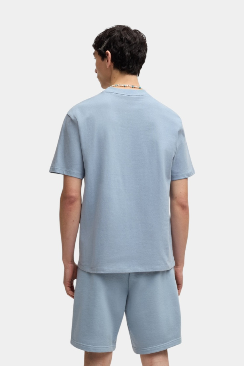 Блакитна бавовняна футболка Dapolino 50488330 483 HUGO