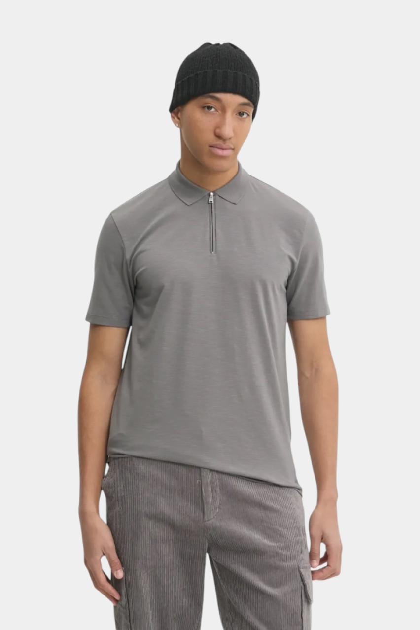 Серое поло Dekok233 на молнии 50496003 086 HUGO