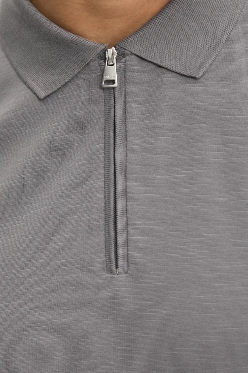 Серое поло Dekok233 на молнии 50496003 086 HUGO