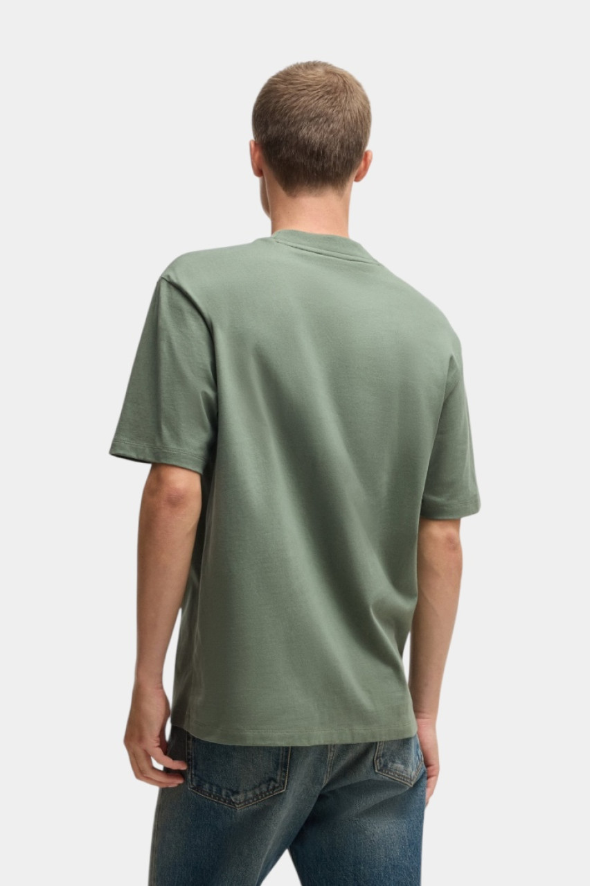 Зеленая хлопковая футболка Dapolino 50488330 343 HUGO