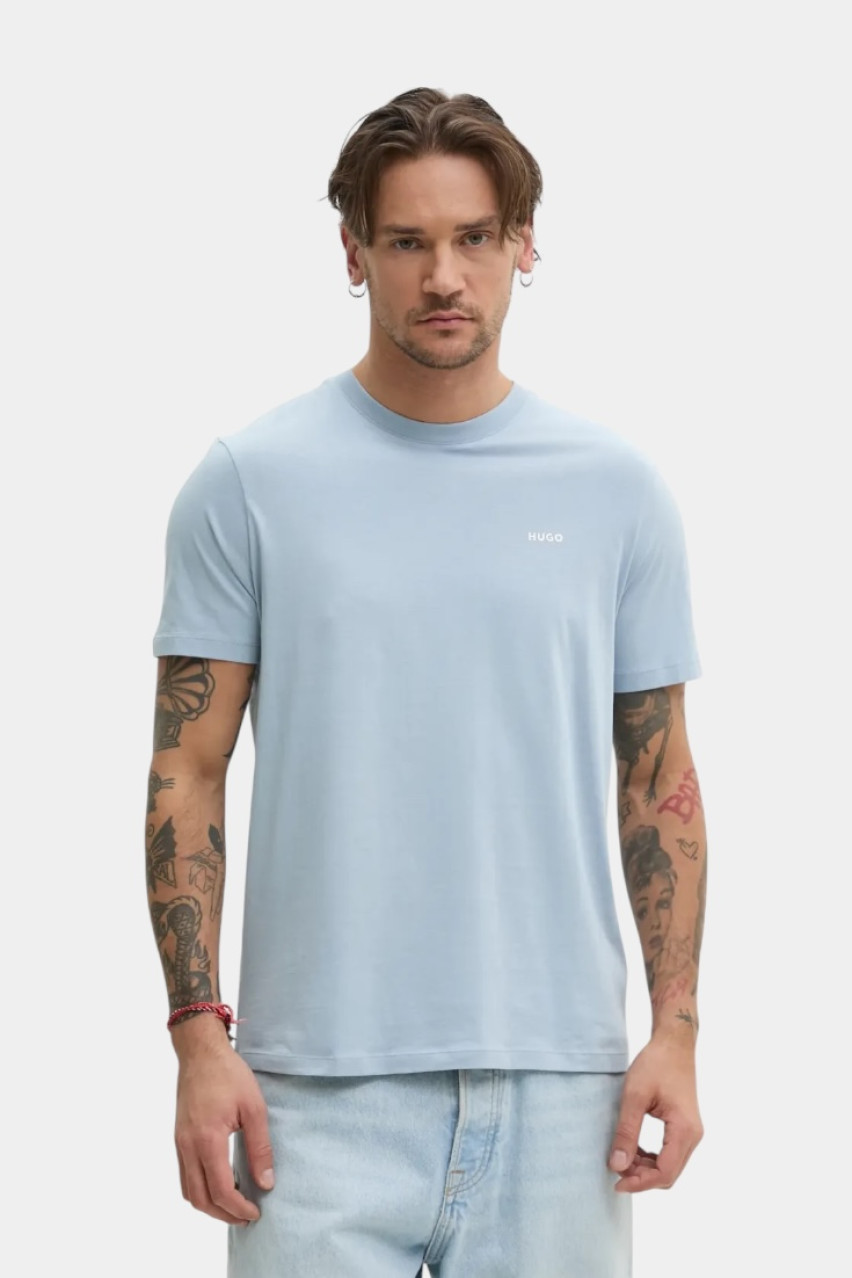 Голубая футболка Dero222 с логотипом 50466158 483 HUGO
