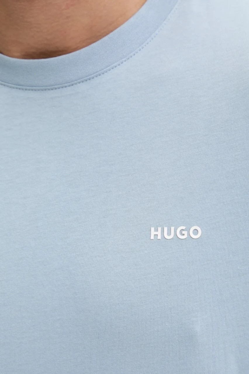 Голубая футболка Dero222 с логотипом 50466158 483 HUGO