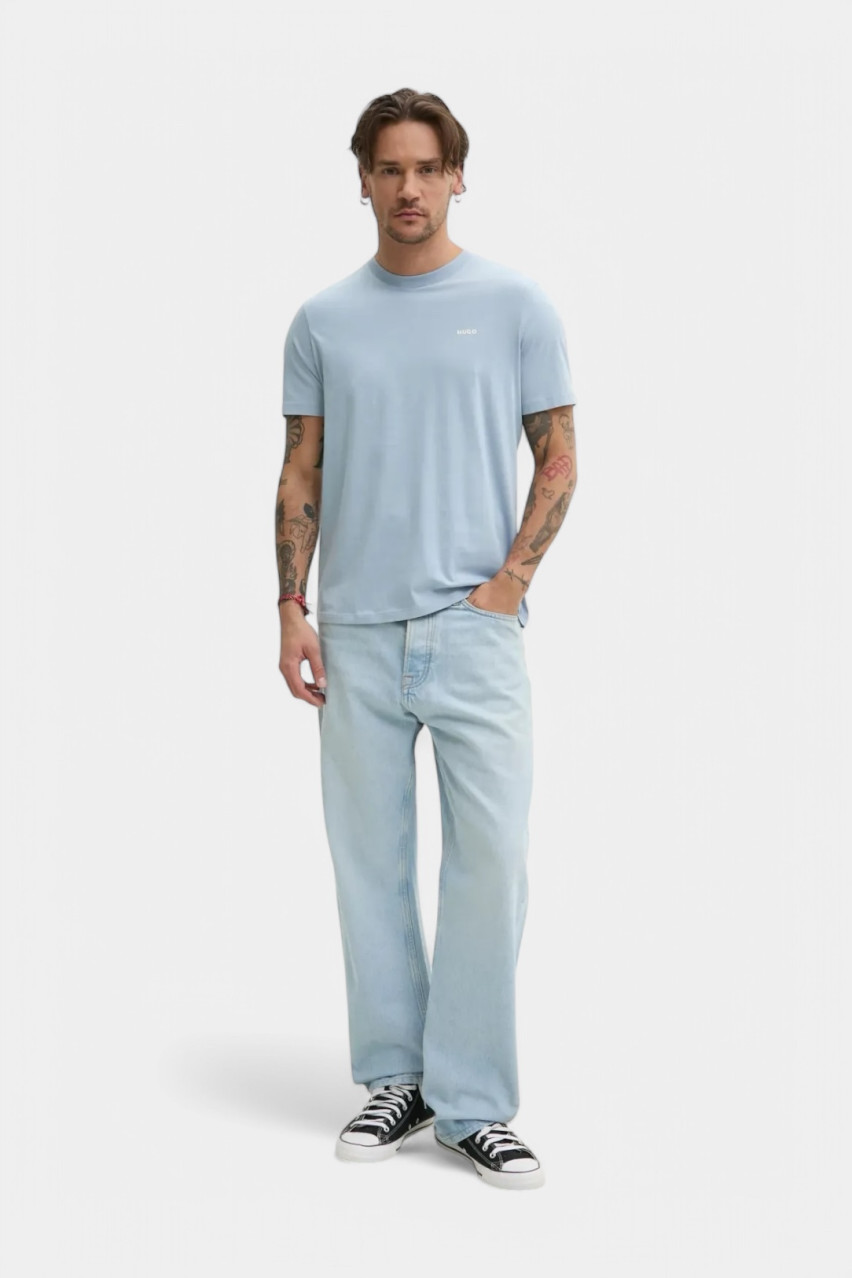 Голубая футболка Dero222 с логотипом 50466158 483 HUGO