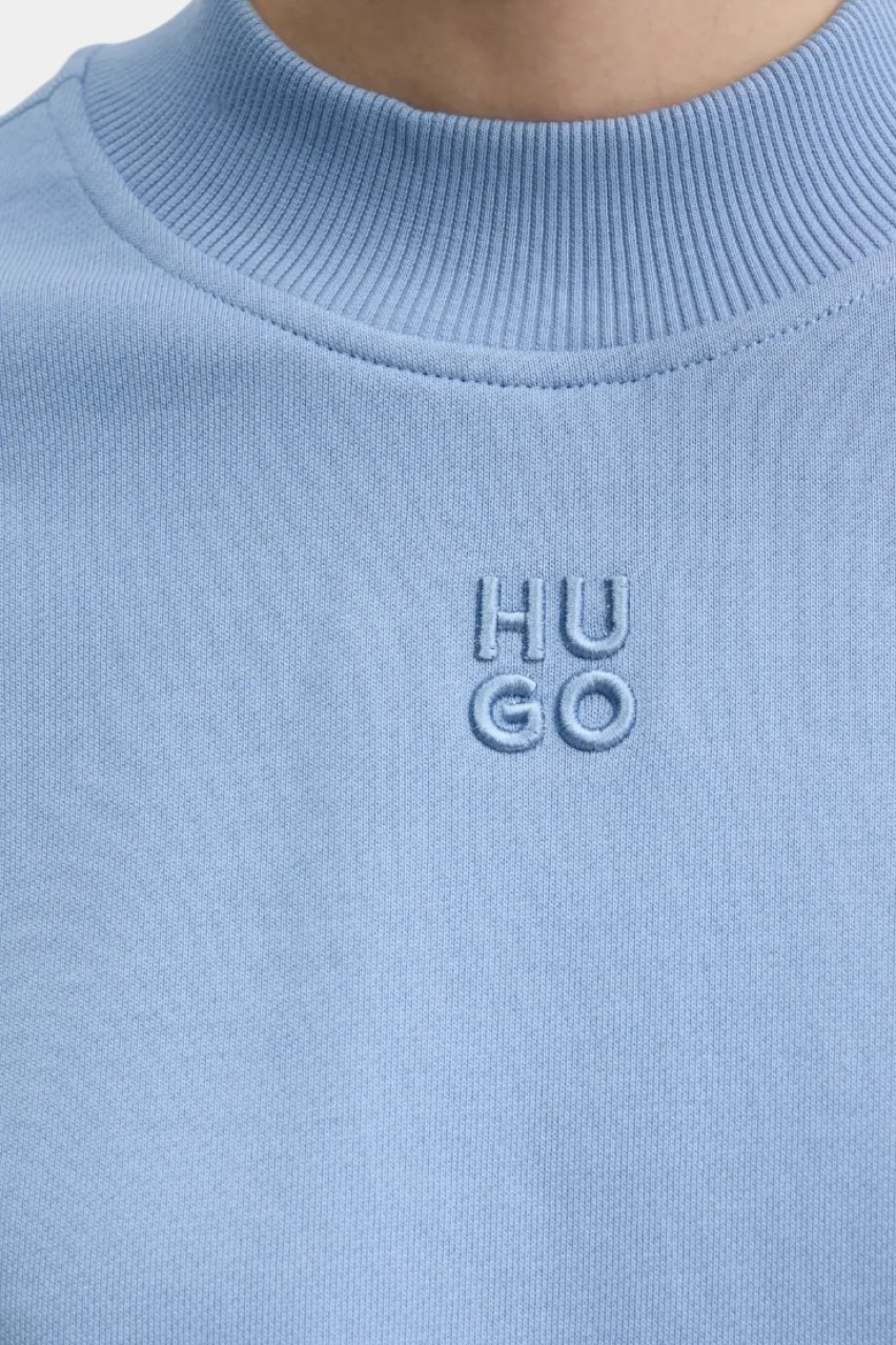 Голубой хлопковый свитшот Daxandria с логотипом в тон 50527463 452 HUGO