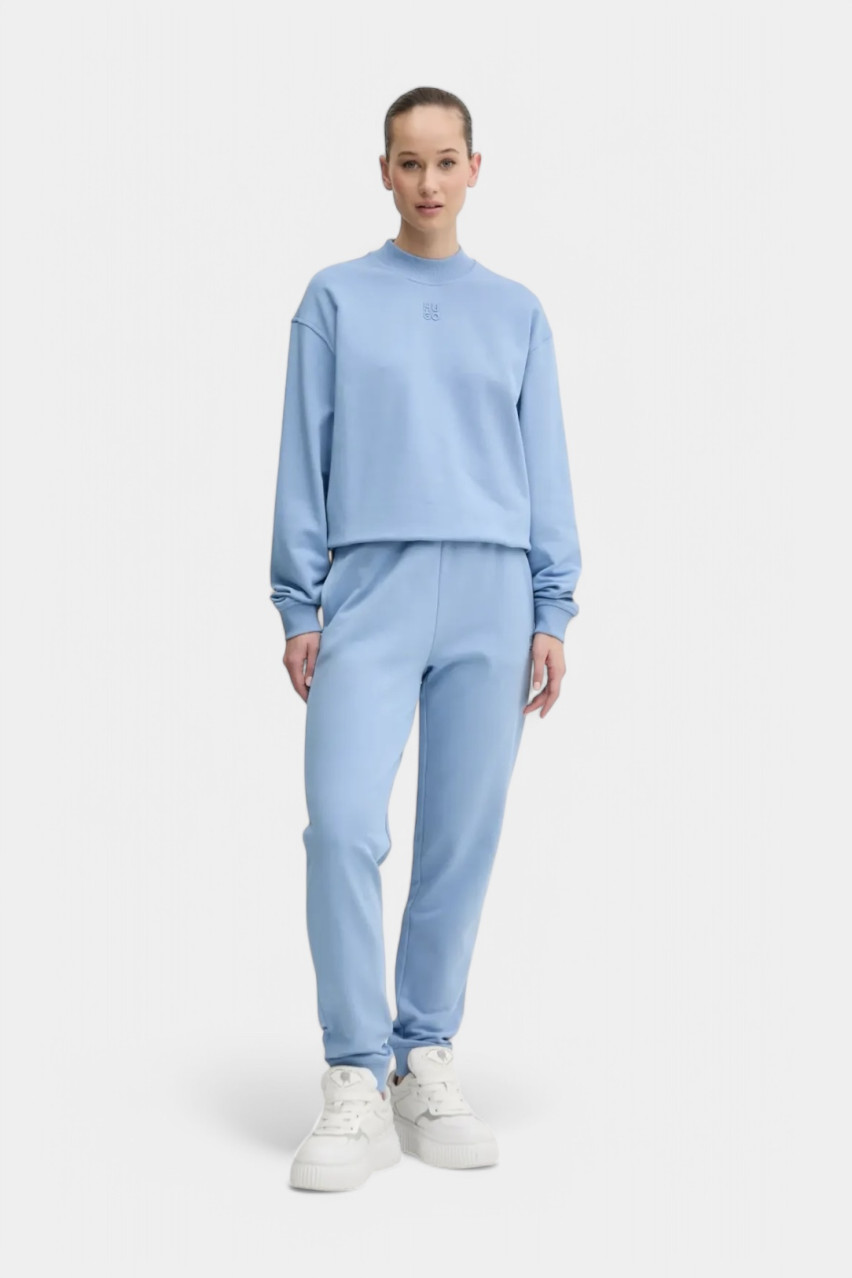 Голубой хлопковый свитшот Daxandria с логотипом в тон 50527463 452 HUGO