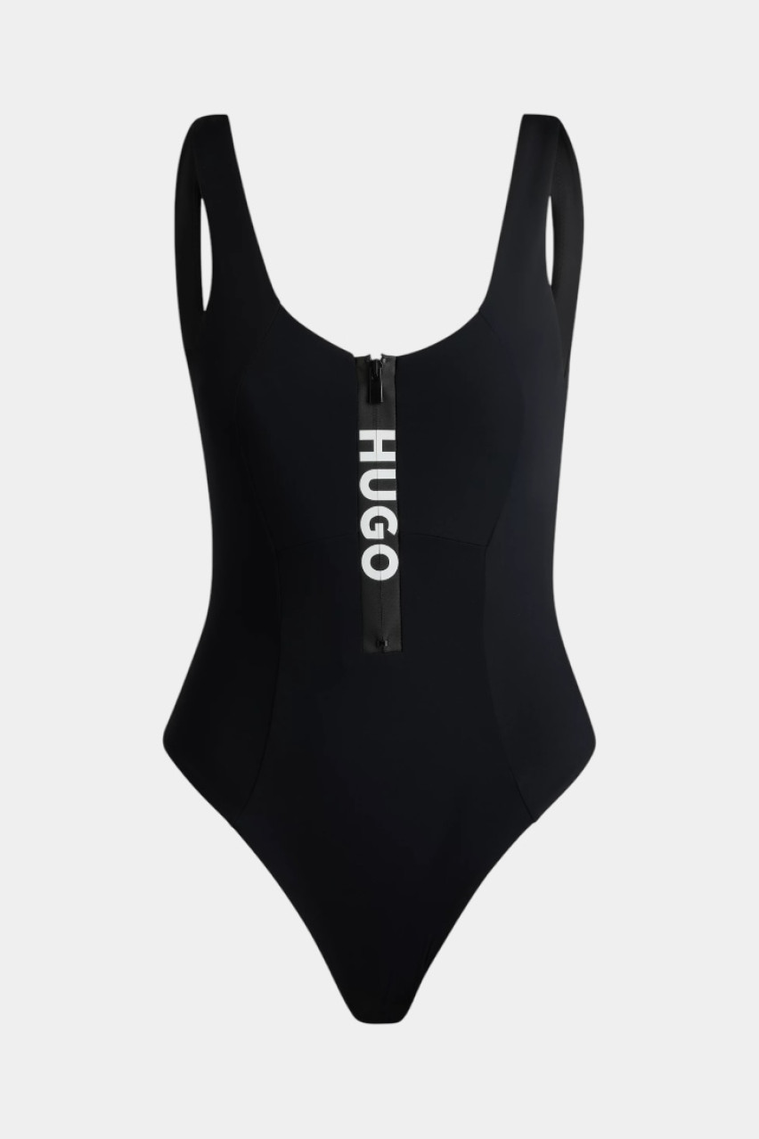 Чорний суцільний купальник Wave 50535044 001 HUGO