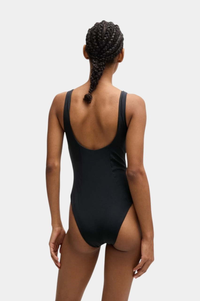 Чорний суцільний купальник Wave 50535044 001 HUGO