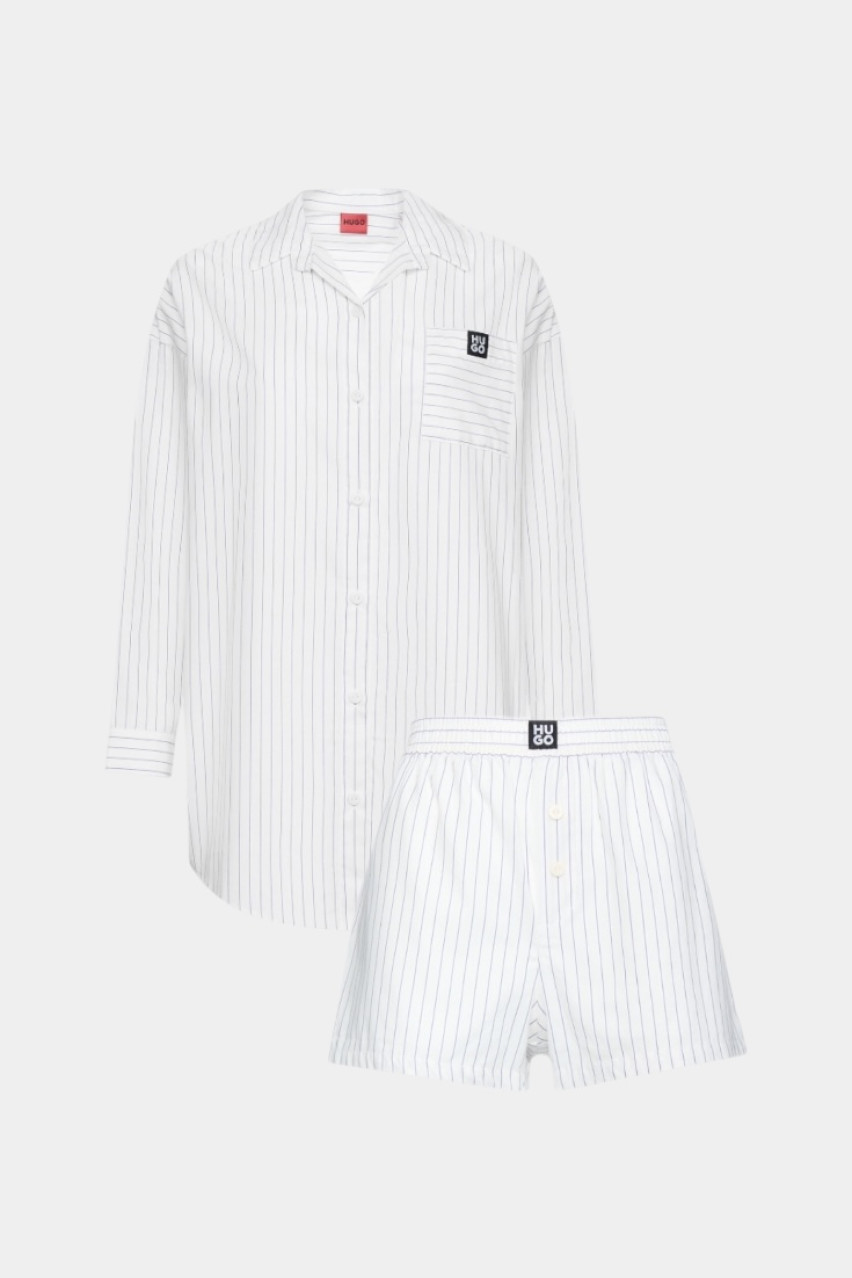Біла піжама Maia в дрібну смужку 50531656 122, 50531657 122 HUGO