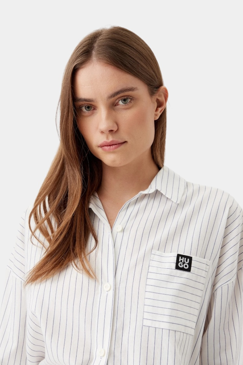 Біла піжама Maia в дрібну смужку 50531656 122, 50531657 122 HUGO