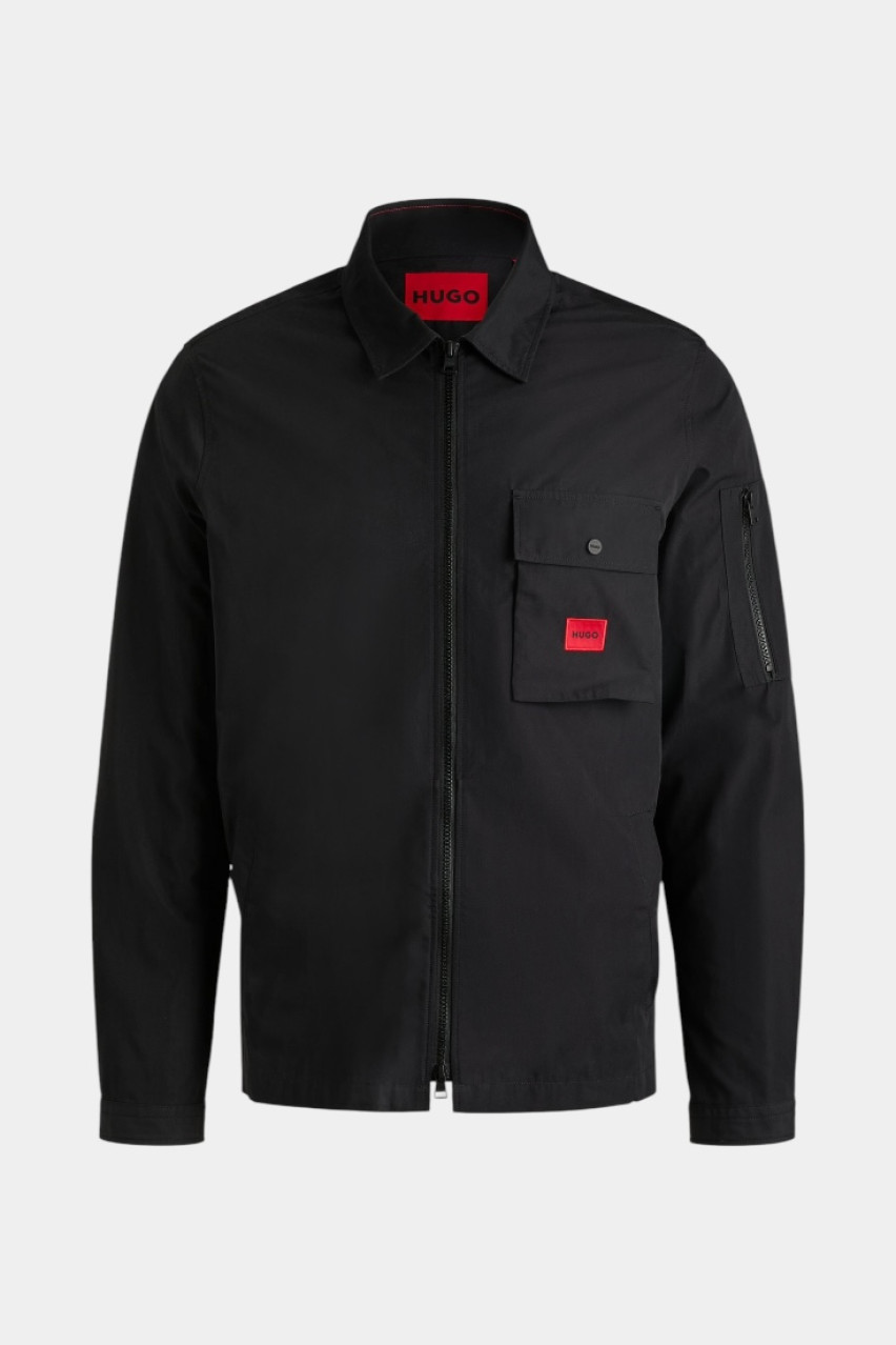 Чорна куртка-сорочка Emmond на блискавці 50482701 001 HUGO