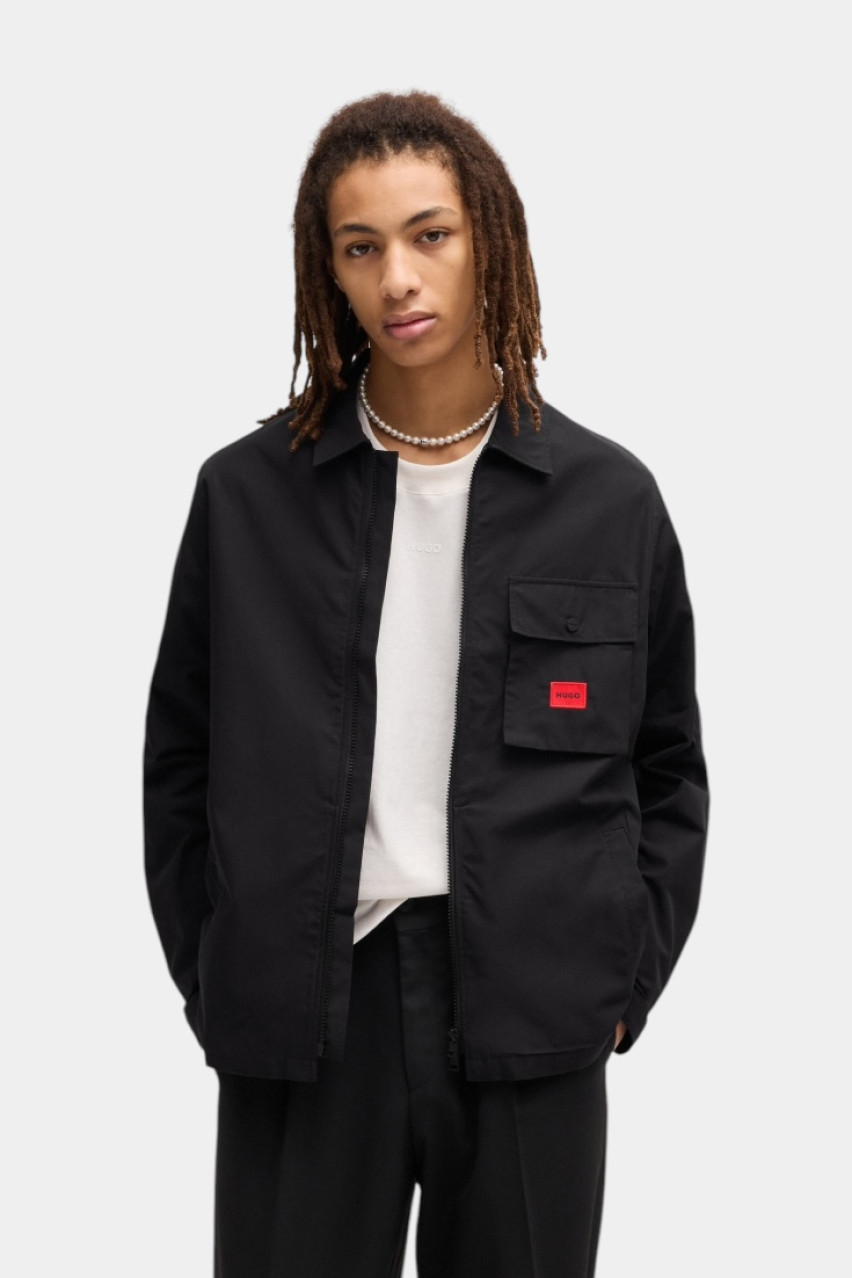 Чорна куртка-сорочка Emmond на блискавці 50482701 001 HUGO