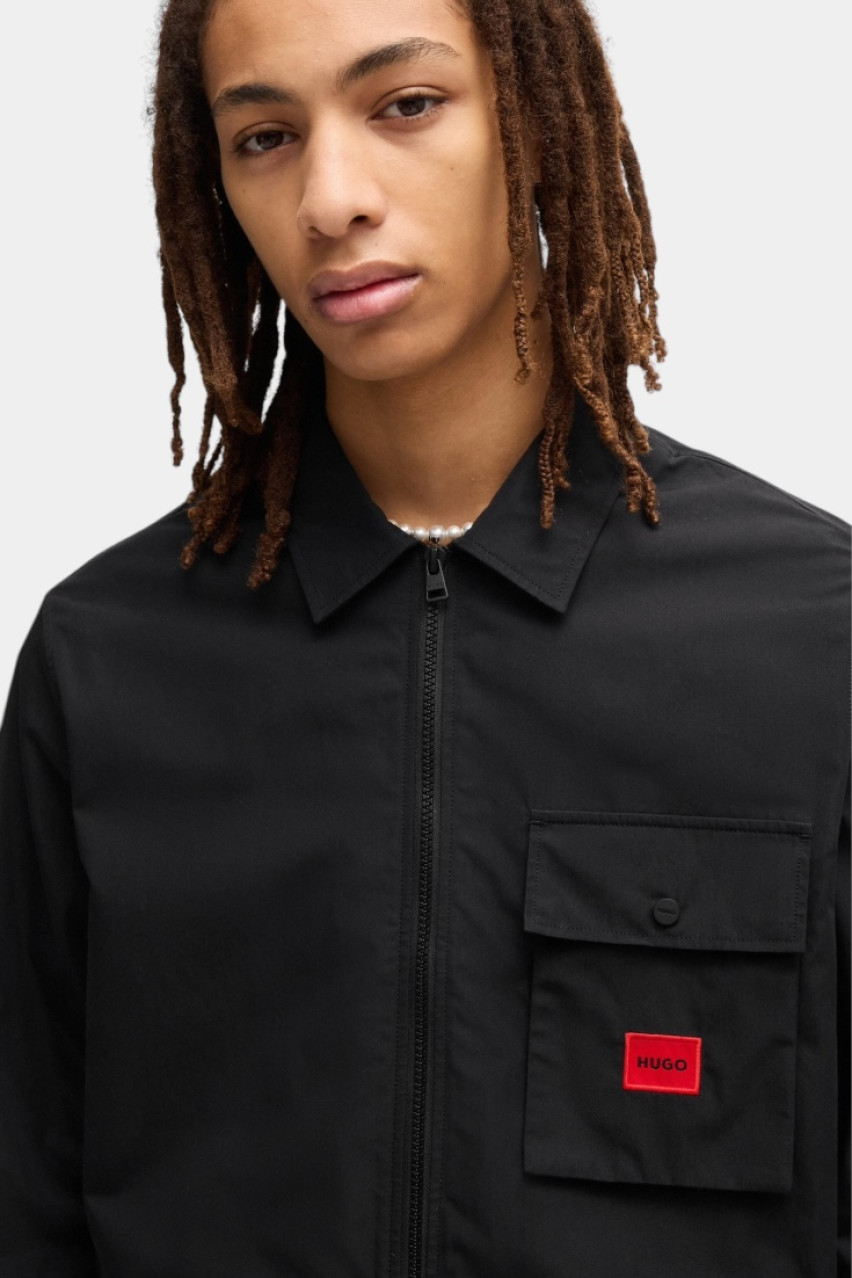 Чорна куртка-сорочка Emmond на блискавці 50482701 001 HUGO