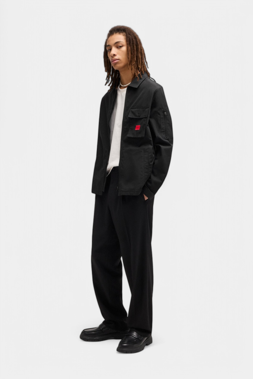 Чорна куртка-сорочка Emmond на блискавці 50482701 001 HUGO