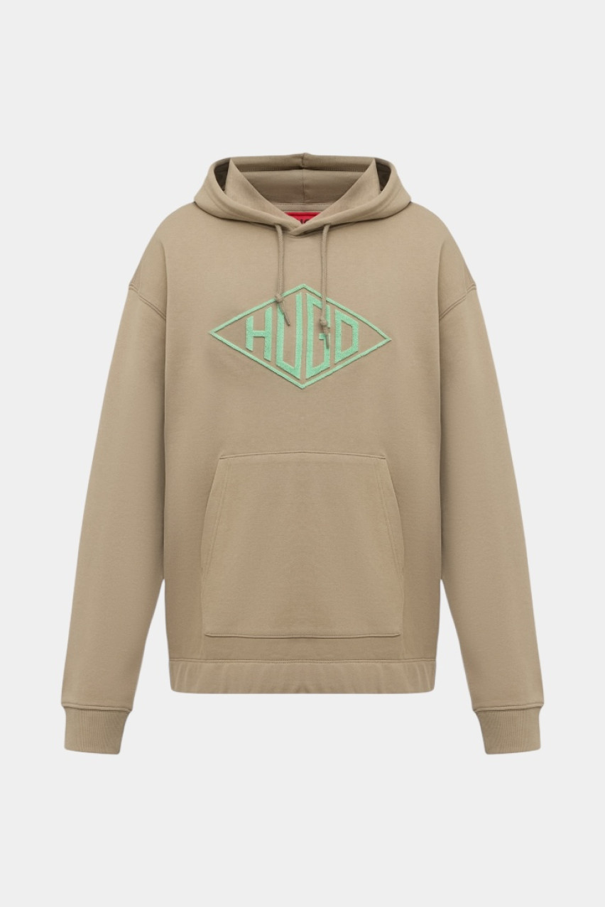 Бежево худи Dacorolo с вышитым логотипом 50534947 219 HUGO