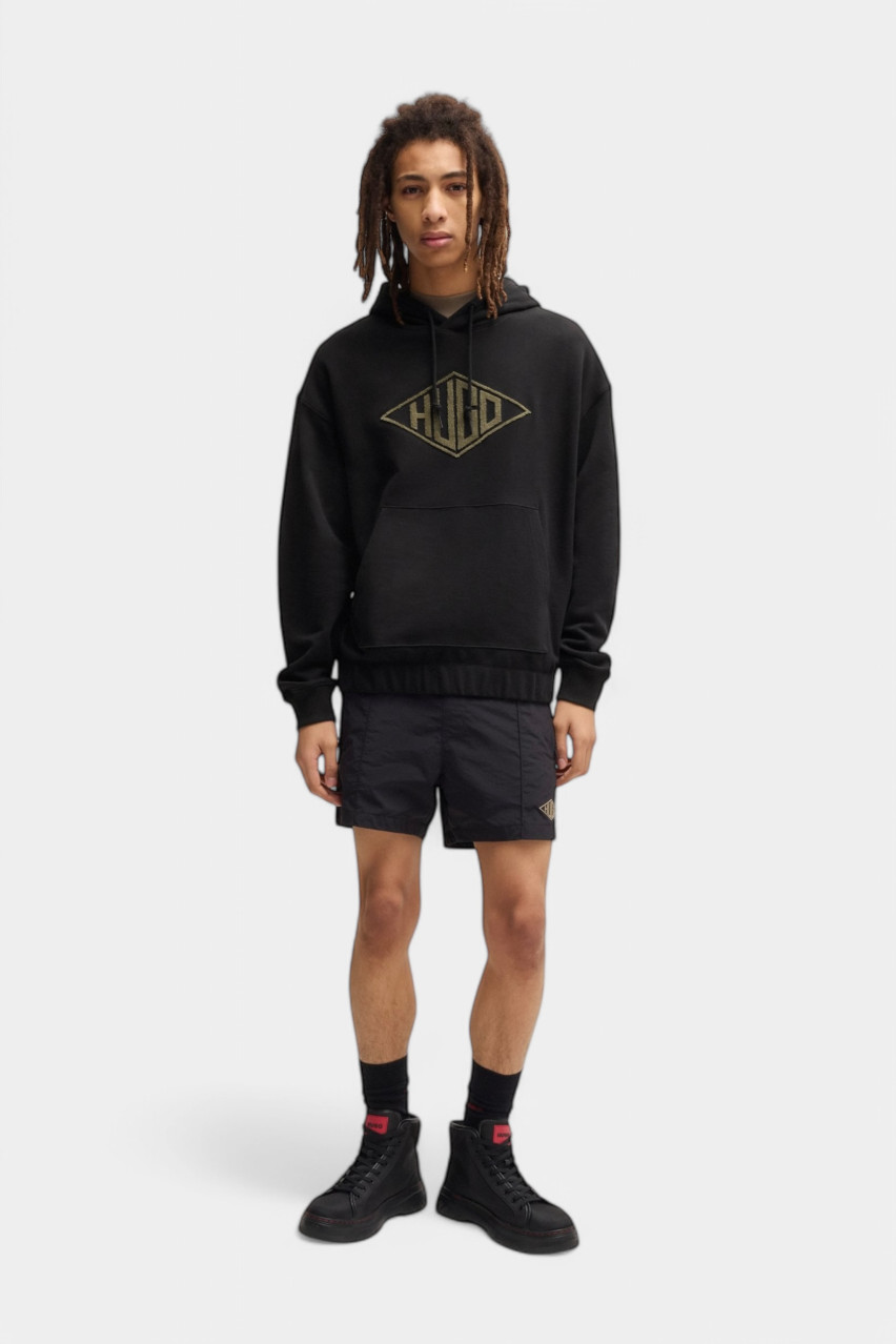 Чорне худі Dacorolo з вишитим логотипом 50534947 001 HUGO